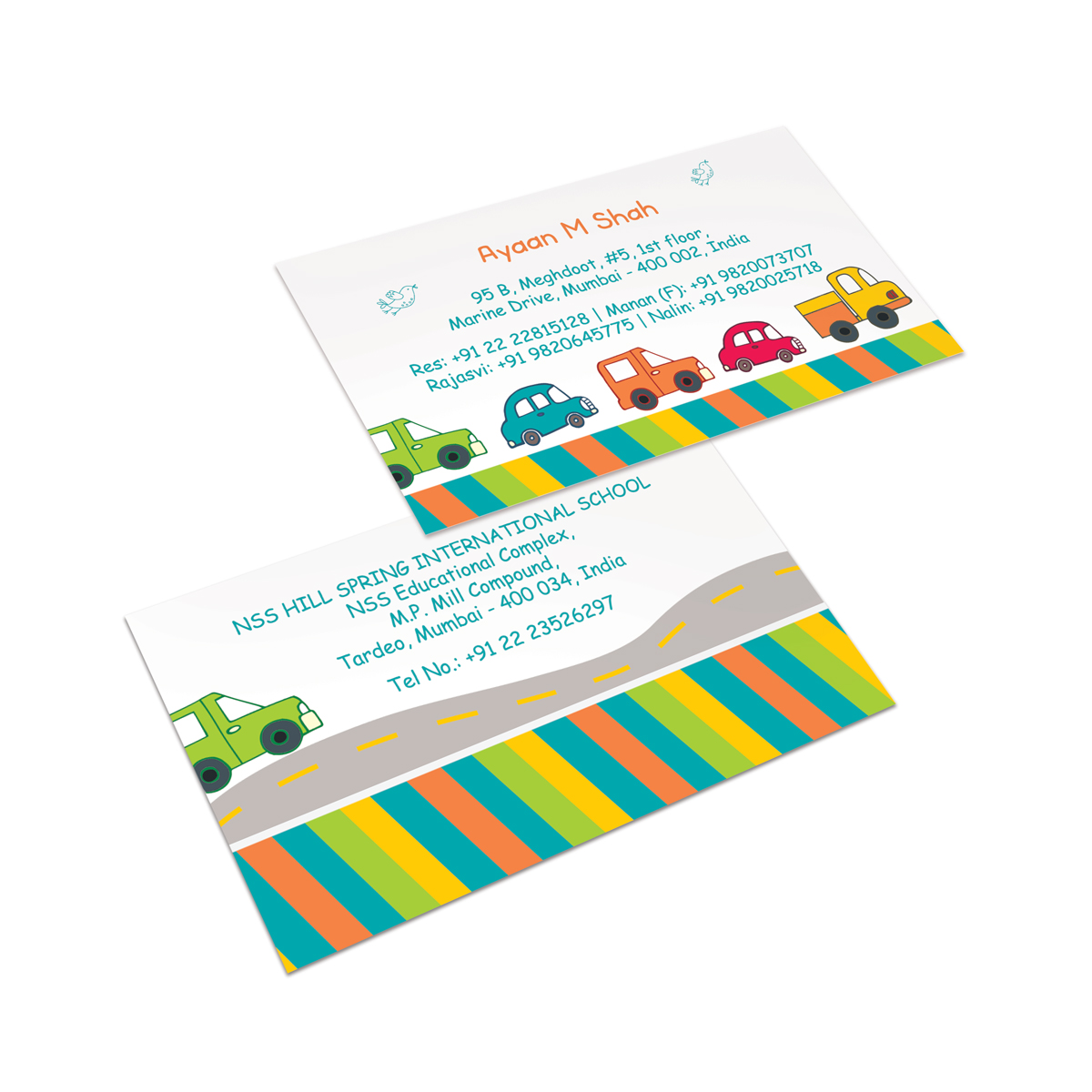 Personal Cars in Town Visiting Card