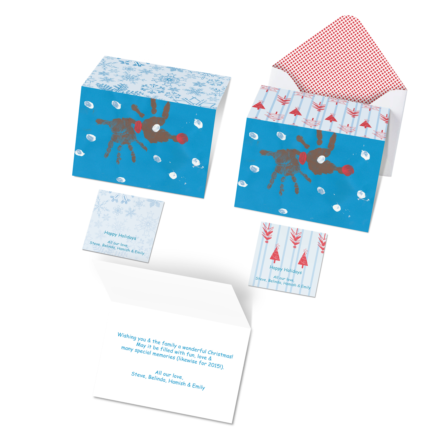 Reindeer Christmas Cards using Artwork